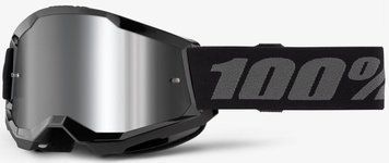 Дитячі окуляри 100% STRATA 2 Youth Goggle [Black], Mirror Silver Lens 50032-00007 фото