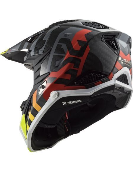 Мотошлем LS2 MX703 C X-Force Barrier Hi-Viz Yellow Red (M) 467032132M фото