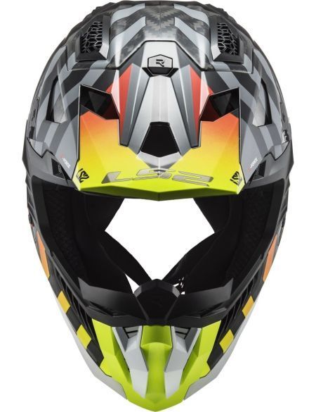 Мотошлем LS2 MX703 C X-Force Barrier Hi-Viz Yellow Red (M) 467032132M фото