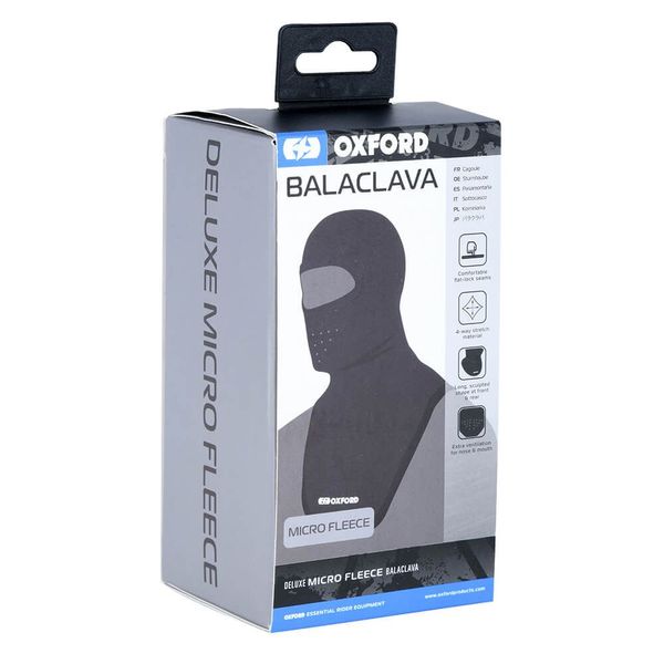 Балаклава (підшоломник) утеплений Oxford Deluxe Balaclava Micro Fleece Black CA035 фото