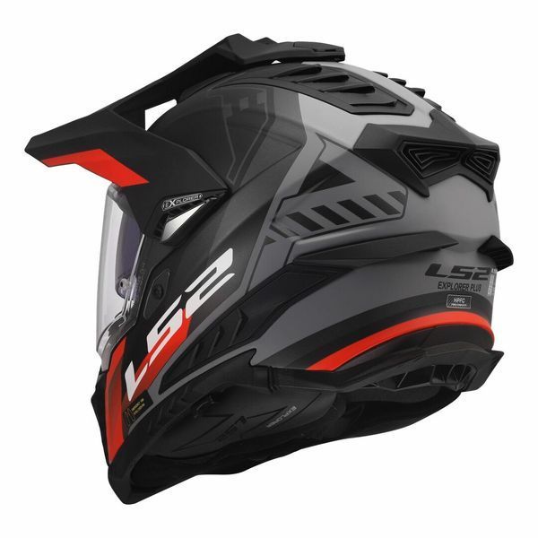 Мотошолом LS2 MX701 Explorer Hexa Black Red Grey 3XL 4670123113XL фото