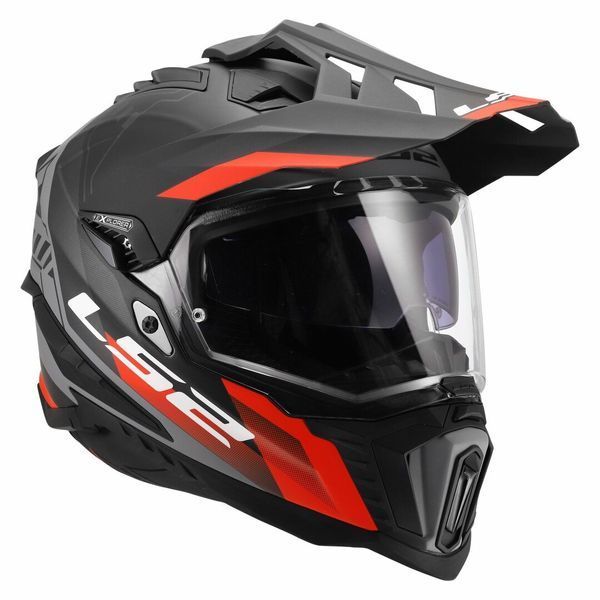 Мотошолом LS2 MX701 Explorer Hexa Black Red Grey 3XL 4670123113XL фото