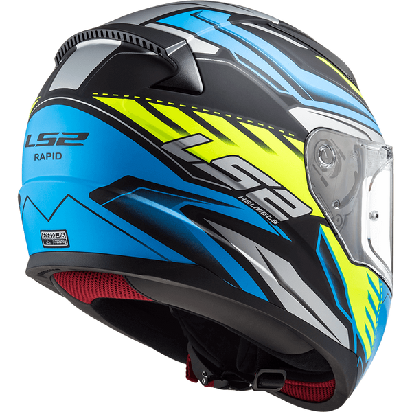 Шлем LS2 FF353 Rapid Gale Matt Black Blue Yellow L 103534625L фото