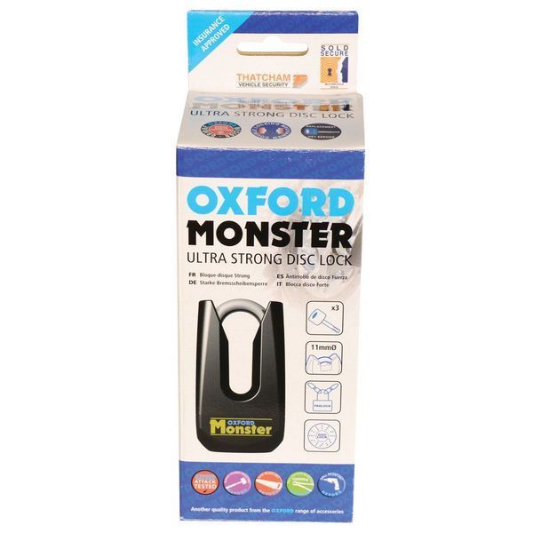Oxford Monster Disc Lock - Black OF32M фото