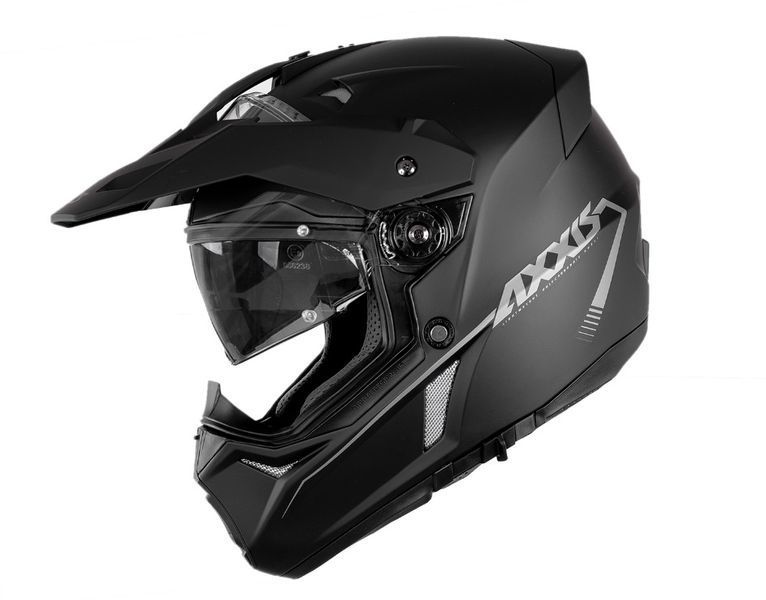 Мотошолом AXXIS WOLF DS Solid Matt Black M 000004526_3 фото