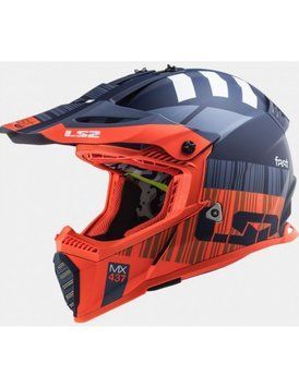 Мотошлем LS2 MX437 FAST EVO XCODE MATT ORANGE 404373752S фото