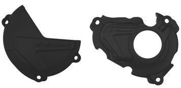 Комплект Polisport Clutch & Ignition Cover - Yamaha [Black] 90943 фото