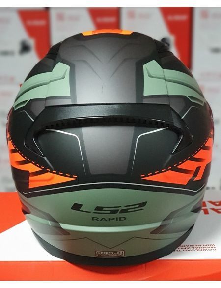 Шолом LS2 FF353 Rapid Gale Matt Black Red Matt Green L 103534662L фото