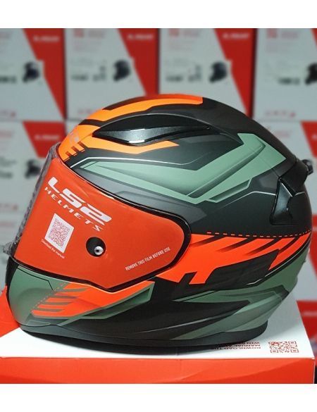 Шолом LS2 FF353 Rapid Gale Matt Black Red Matt Green L 103534662L фото