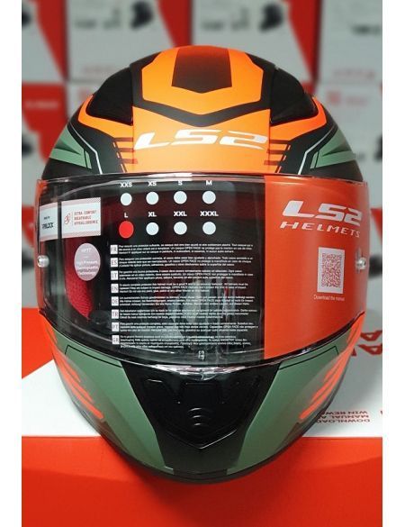 Шолом LS2 FF353 Rapid Gale Matt Black Red Matt Green L 103534662L фото