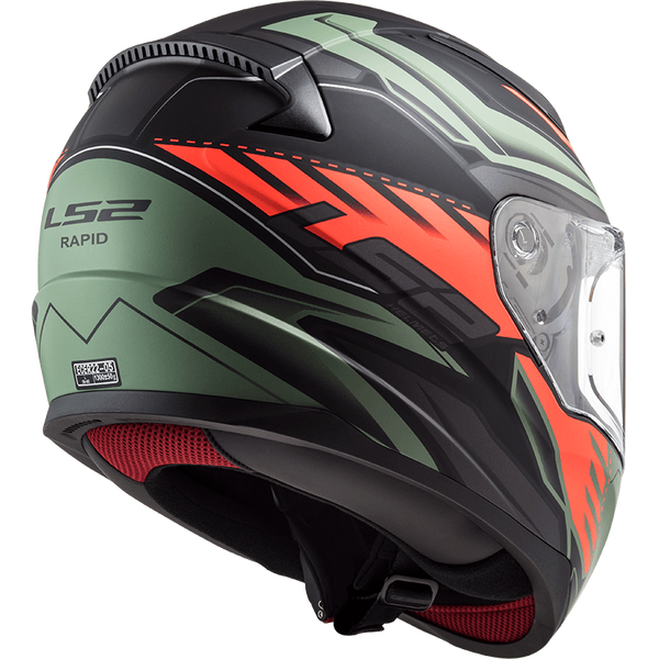 Шолом LS2 FF353 Rapid Gale Matt Black Red Matt Green L 103534662L фото