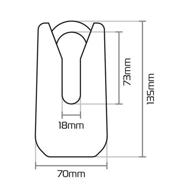Oxford Monster Disc Lock - Yellow OF36M фото