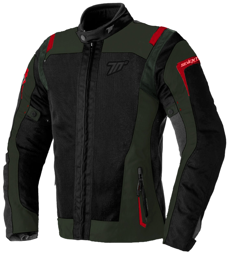 Купити Мотокуртка Seventy JT66 SAHARA Military Green Red L в