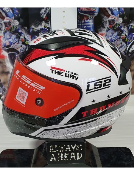 Шлем LS2 FF353 Rapid Thunder Gloss White Black Red L 103533058L фото