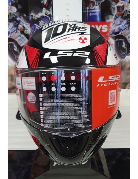 Шлем LS2 FF353 Rapid Thunder Gloss White Black Red L 103533058L фото