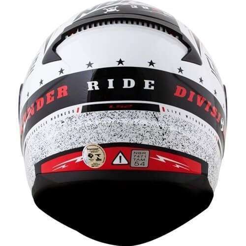 Шлем LS2 FF353 Rapid Thunder Gloss White Black Red L 103533058L фото