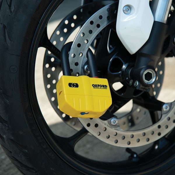 Замок Oxford Boss Alarm 14mm Disc Lock Yellow OF3 фото