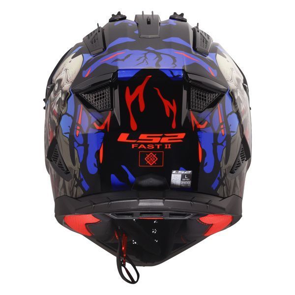 Мотошлем LS2 MX708 FAST II ZOMBIE II BLACK RED BLUE-06 S 467082426S фото