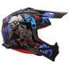 Мотошлем LS2 MX708 FAST II ZOMBIE II BLACK RED BLUE-06 S 467082426S фото 3