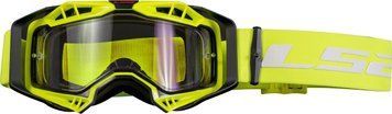 LS2 Aura Enduro Series Goggle Black Hi-Vis Yellow with Clear Visor 7201003054 фото