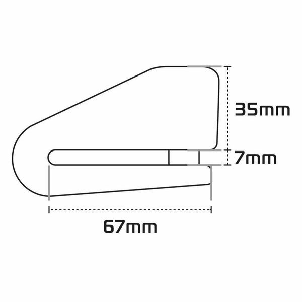 Замок Oxford Alpha XA14 Alarm Disc Lock Yellow/Black LK217 фото