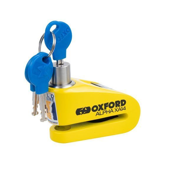 Замок Oxford Alpha XA14 Alarm Disc Lock Yellow/Black LK217 фото