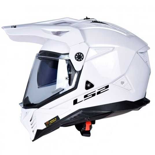 Купить Мотошлем LS2 MX702 Pioneer 2 Solid Gloss White L 467021002L