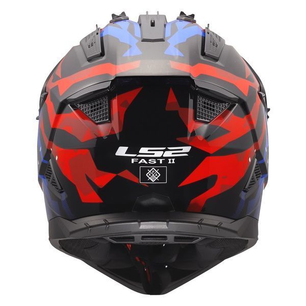 Мотошолом LS2 MX708 Fast 2 Grotesk White Blue Red 3XL 4670823323XL фото