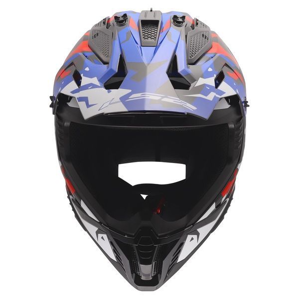 Мотошолом LS2 MX708 Fast 2 Grotesk White Blue Red 3XL 4670823323XL фото