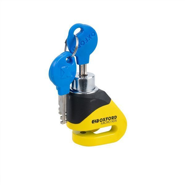 Замок Oxford Micro XD5 Disc Lock Yellow/Black LK205 фото