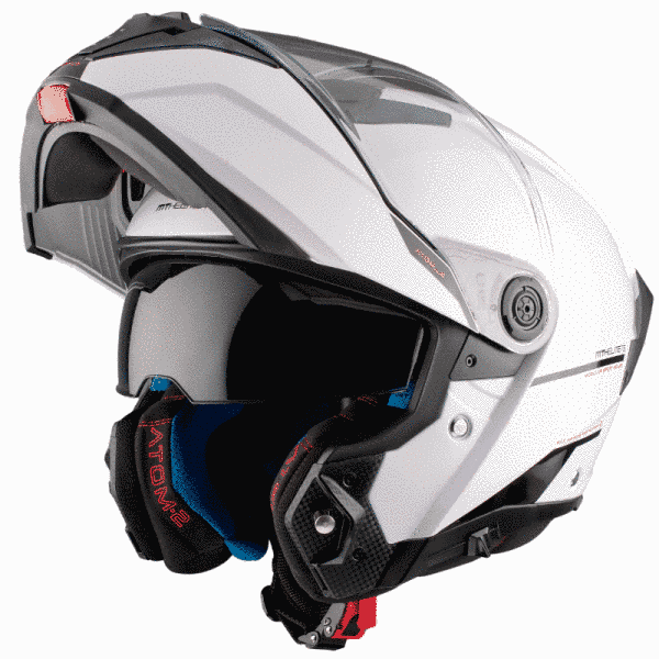 Мотошолом MT ATOM 2 SV Solid A0 Gloss White S 000006580_2 фото