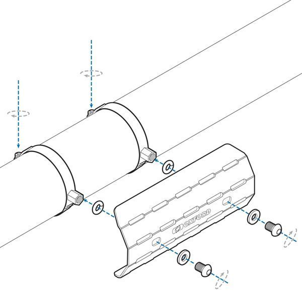 Термозахист Oxford Scrambler Exhaust Heat Shield OX878 фото