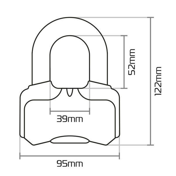 Замок Oxford Nemesis 16mm Disc Lock Yellow LK471 фото