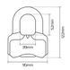 Замок Oxford Nemesis 16mm Disc Lock Yellow LK471 фото 4