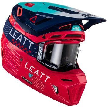 Шолом Leatt Moto 8.5 V23 Red з окулярами Velocity 5.5 1023010502 фото