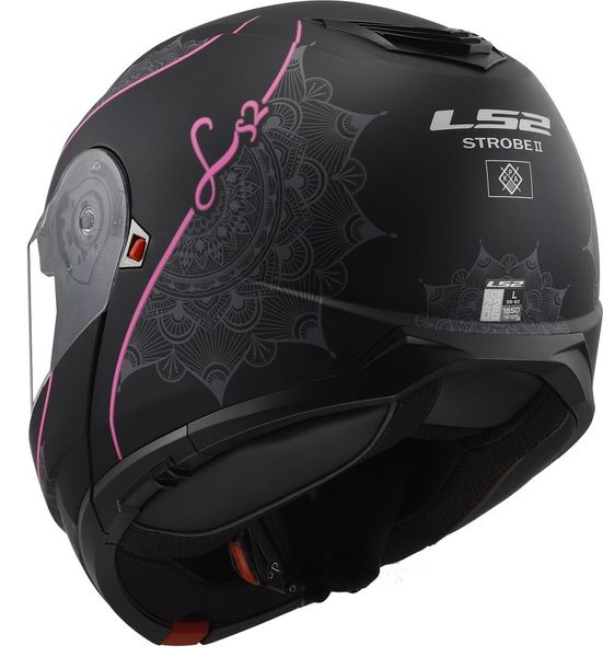 Шолом LS2 FF908 Strobe 2 Lux Matt Black Pink 3XL 5690821453XL фото