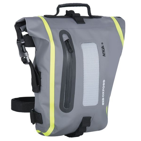 Мото сумка Oxford Aqua T8 Tail Bag - Black/Grey/Fluo OL465 фото