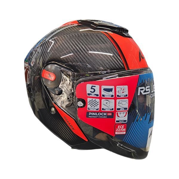 Мотошолом SHARK RS Jet Carbon Skin Red L HE8200EDRDL фото