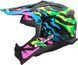 Мотошлем LS2 MX708 Fast 2 Grotesk Blue Pink Green 3XL 4670823543XL фото 4