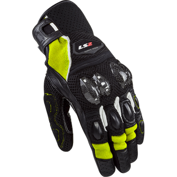 Моторчатки LS2 Spark 2 Air Man Gloves Black Hi-Viz Yellow 70062F0154M фото