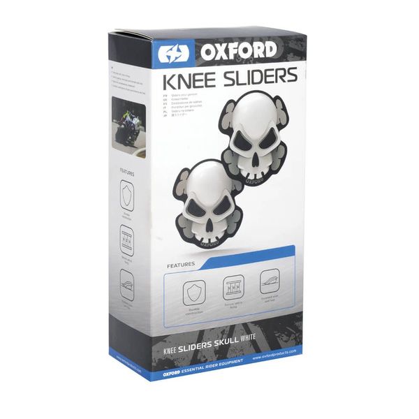 Слайдери Слайдери Oxford Skull Knee Sliders White OX682 фото