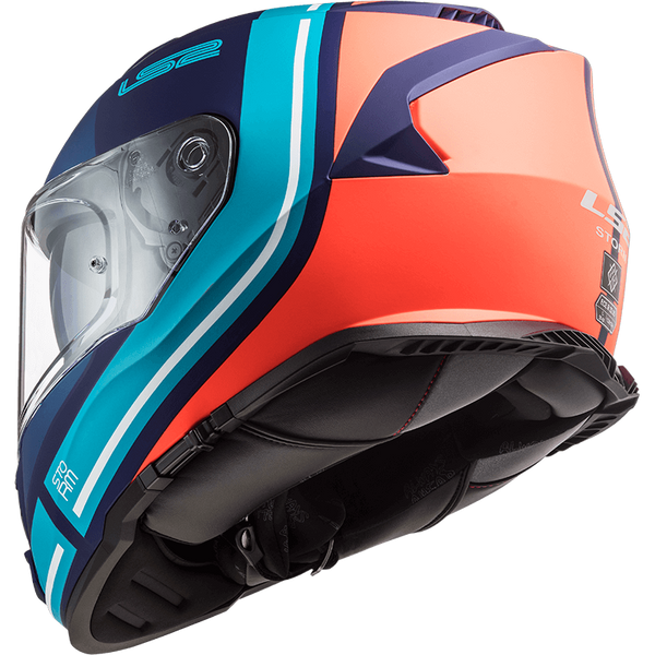 Шлем LS2 FF800 Storm Slant Matt Blue Fluo Orange XL 108002552XL фото