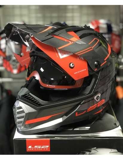 Купити Мотошолом LS2 MX436 PIONEER EVO KNIGHT TITANIUM ORANGE XS в