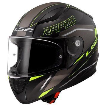 Шлем LS2 FF353 Rapid 2 Rokku Matt Black Hi-Vis Yellow M 163532454M фото