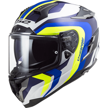Шолом LS2 FF327 Challenger Galactic White Yellow Blue XXL 103274054XXL фото