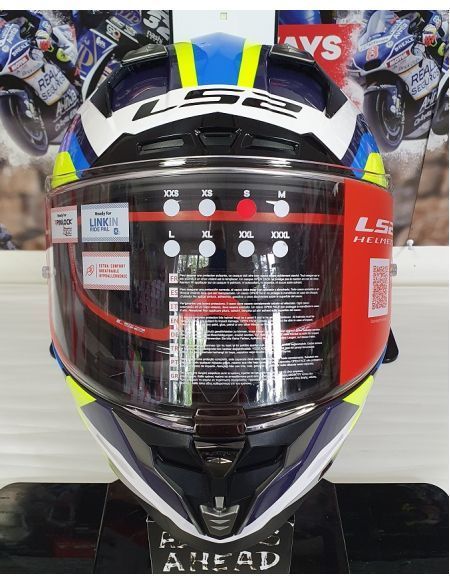Шолом LS2 FF327 Challenger Galactic White Yellow Blue XXL 103274054XXL фото