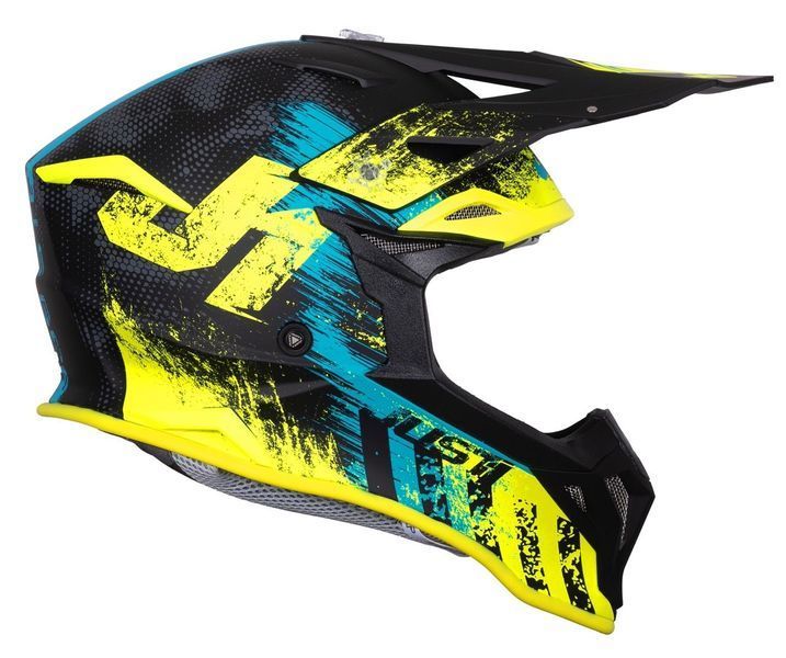 Мотошолом Just1 J39 Storm Blue Fluo Yellow Black Matt (L) 606004029100905 фото