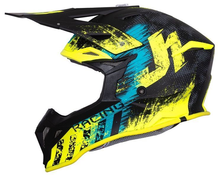 Мотошолом Just1 J39 Storm Blue Fluo Yellow Black Matt (L) 606004029100905 фото