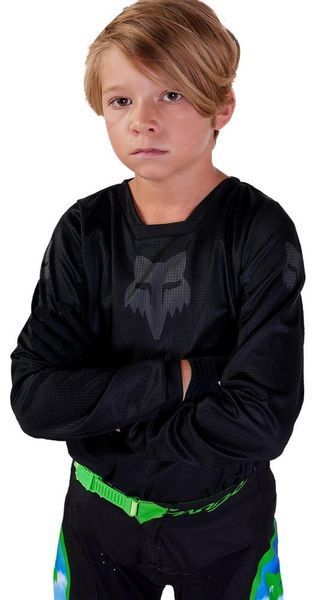 Дитяча джерсі FOX 180 Youth Jersey - BLACKOUT [Black], YL 31430-021-YL фото