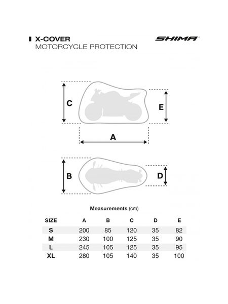 Моточохол Shima X-COVER M 229x99x125 см 000006750 фото